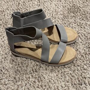 Gray Strappy Sandals